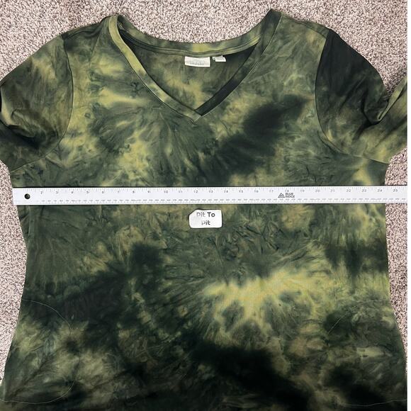 LOGO Lounge Womens 1X Tie Dye Artsy Boho Eclectic Grunge Leisure Tunic Top - Picture 10 of 12